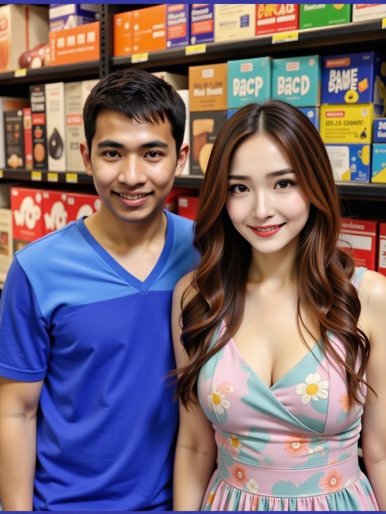 Kiss in supermarket (remix) image