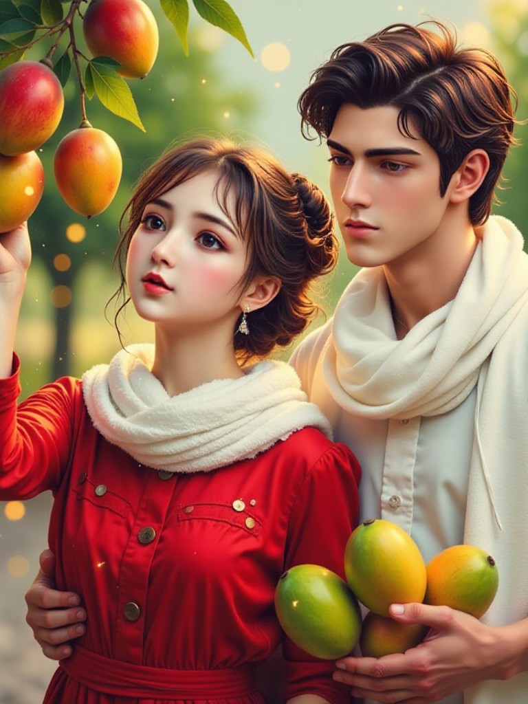 A young couple harvest the 🥭❤️🥰video(remix) image