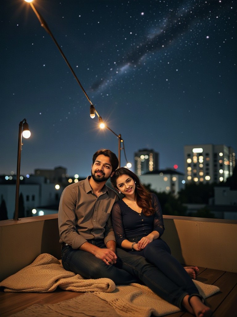 Couples in rooftop  image