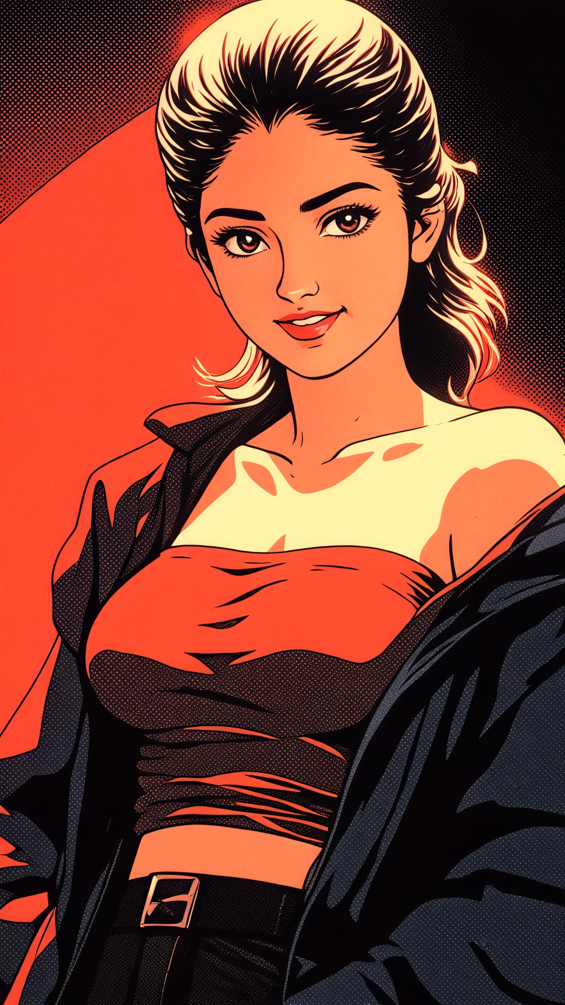 Retro Japanese anime heroine image