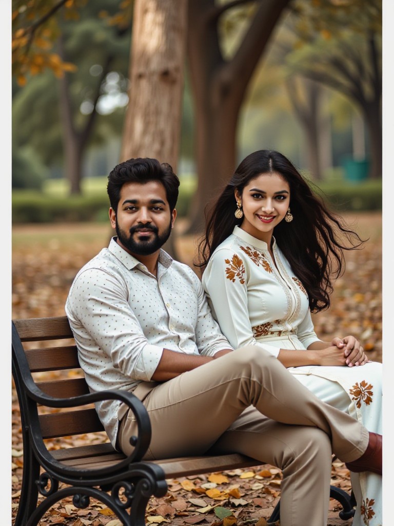 Couples in park image