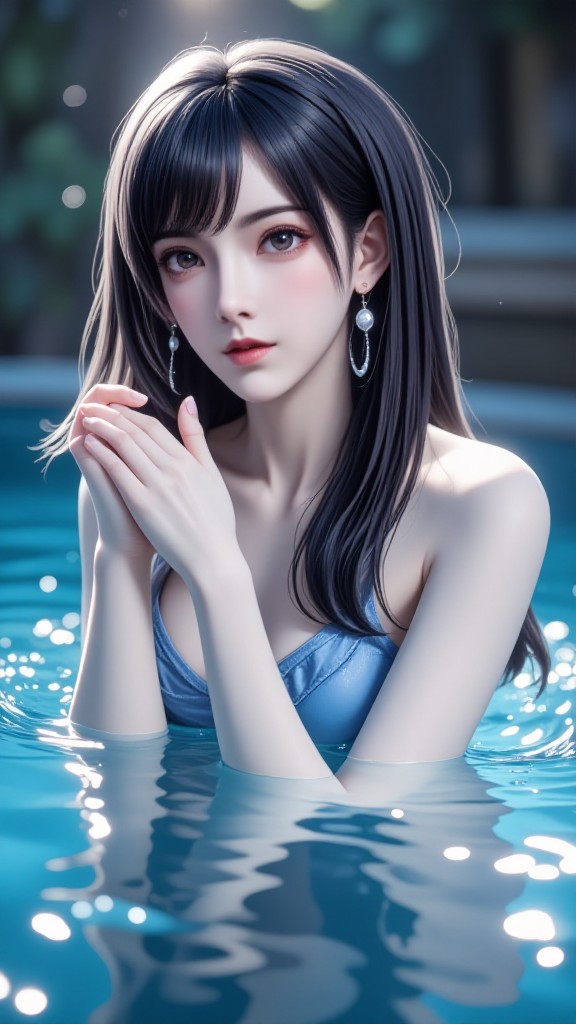 AI Anime Multi Scene Multi Action Edition "Aqua Dream - Fantasy Realism" image