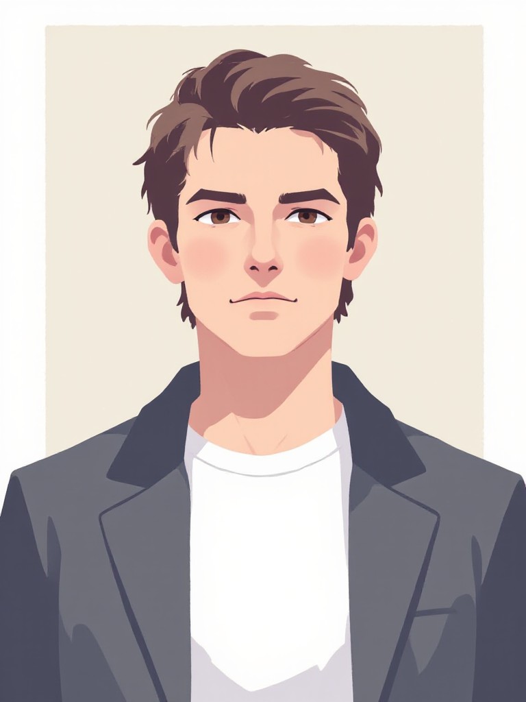 Minimalist flat color illustrations image