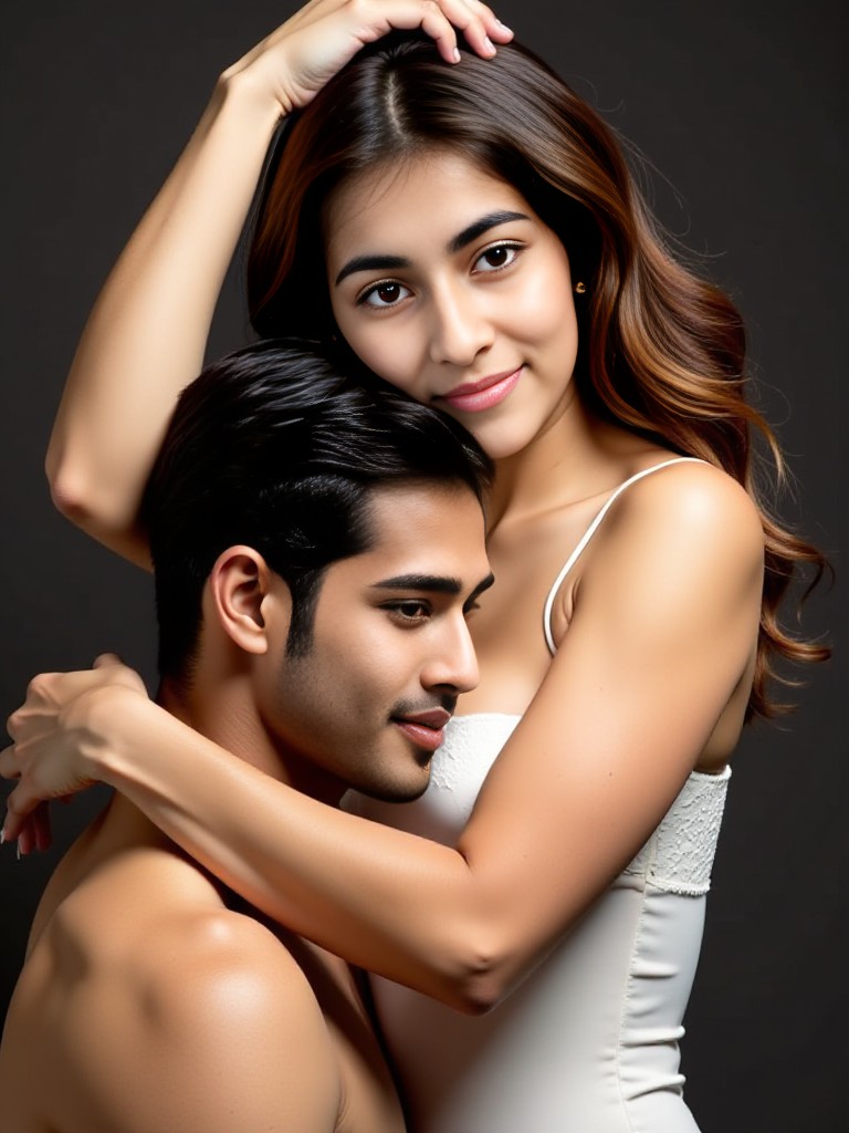 Cute couple romantic seen  image