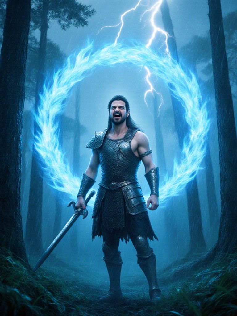 Riding a horse on the grassland.(remix) image