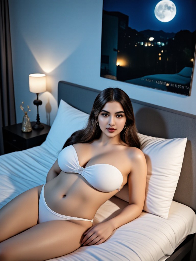 Passionate kiss at night - v2 image