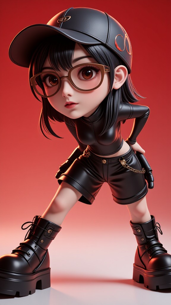 new AI Template Animation - Trendy Cool Q Sister, Cyber Street Wind Cyber Street Girl: Cool Q Style image