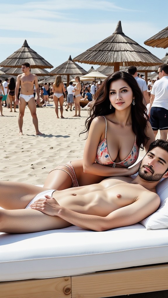 LOVE in public beach ⛱️ ♥️  image