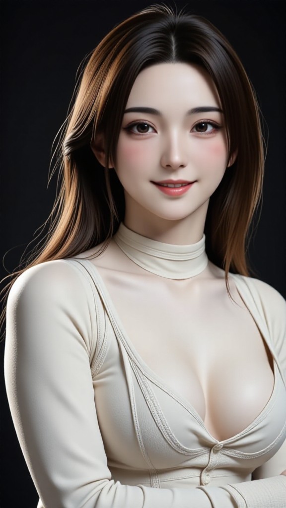 Woman caressing herself image