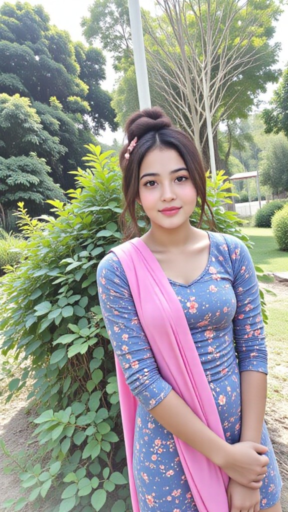 A beautiful girl standing  image