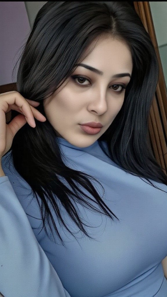 Gorgeous lady getting ready for bed image