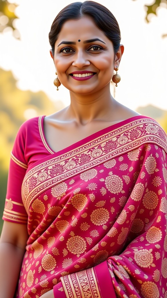 Women taking off saree image