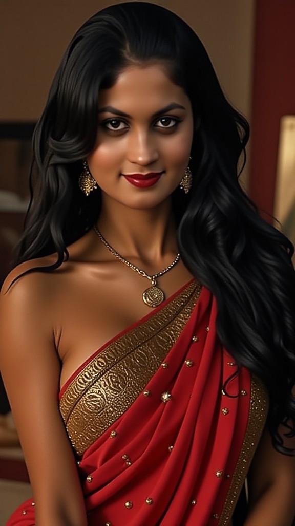 No blouse wearing Shree  image