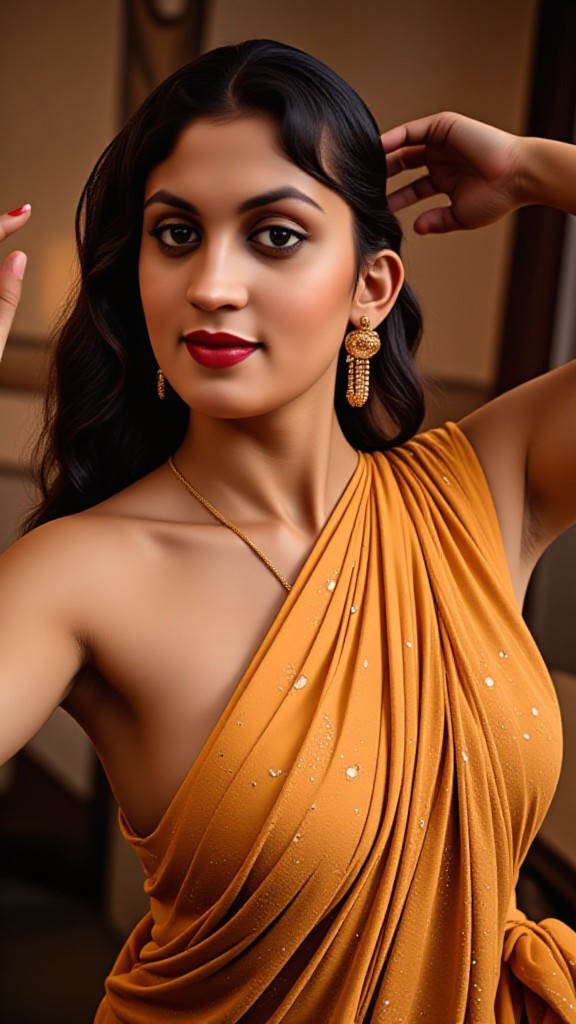 No blouse happy girl  image