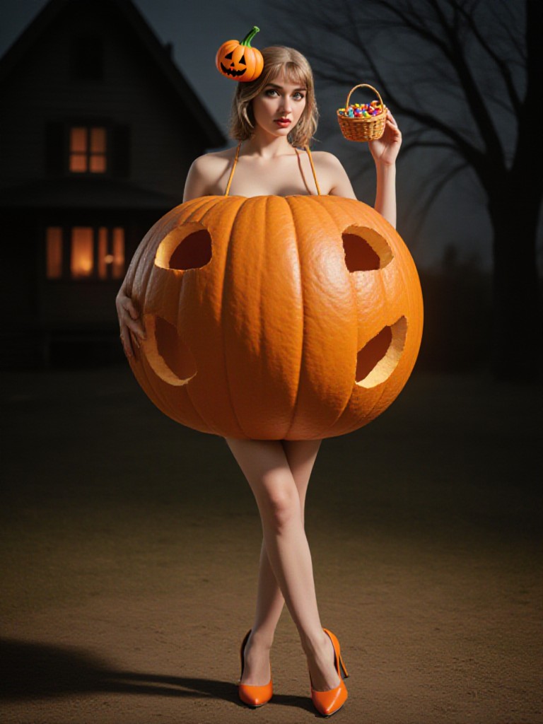 Halloween Pumpkin Girl image