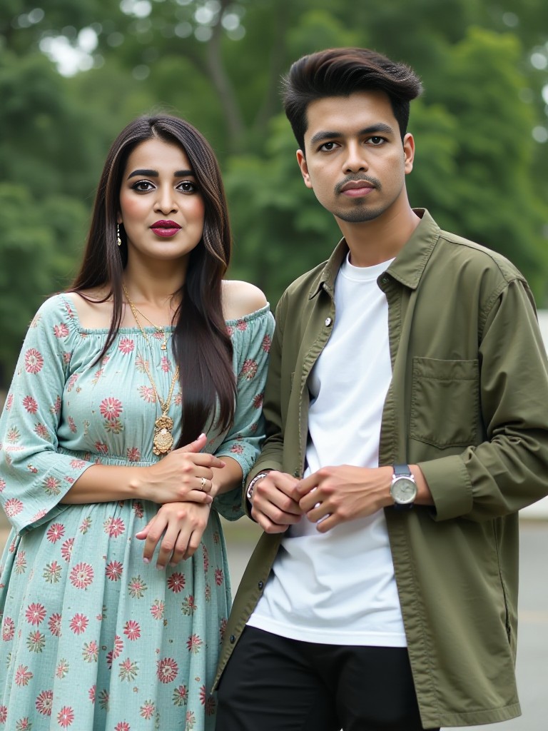 Lips kissing in garden  image