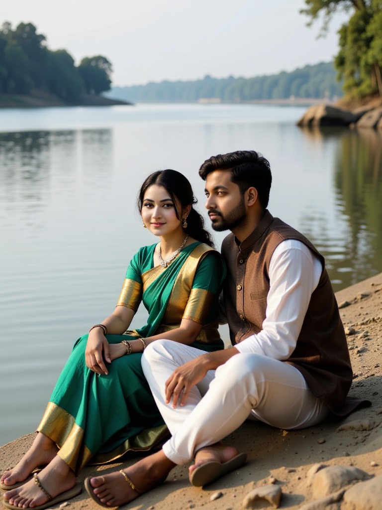 Riverside kiss  image