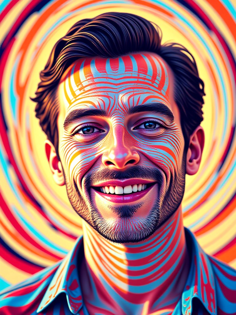 Op Art Vortex Portrait image
