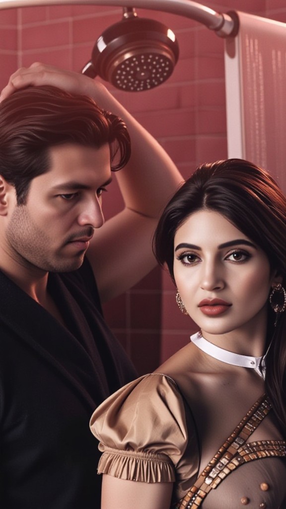 Bath room couples kiss 👄 image