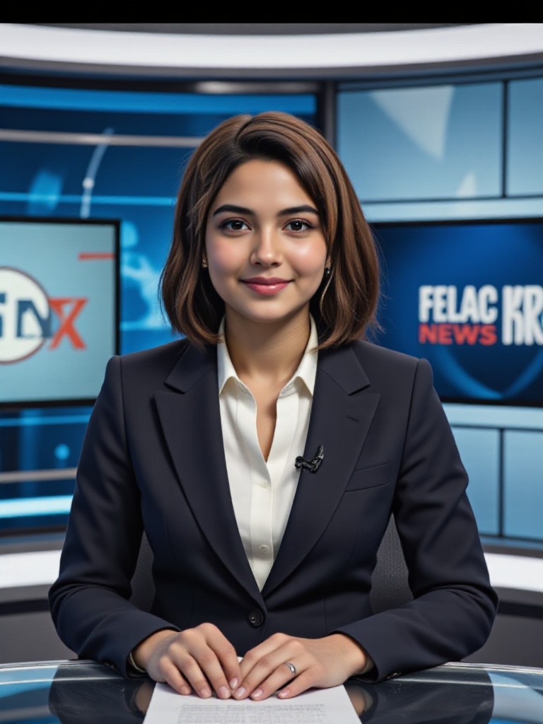 TV news broadcaster image