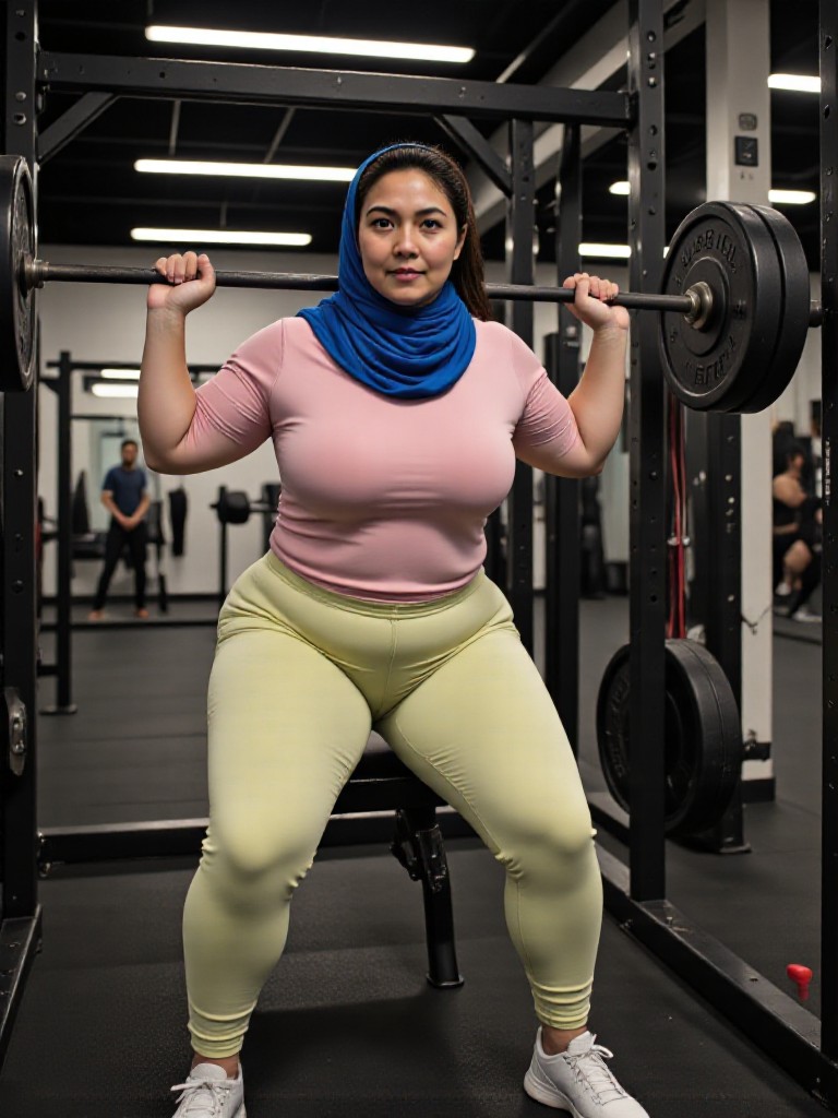 Female athlete lifting iron image