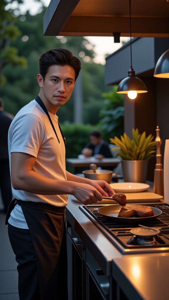 A skilled chef  image