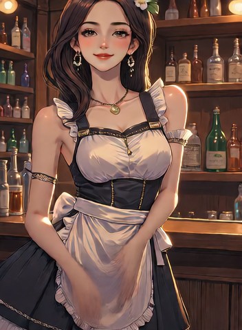 Bar maid hot dance image