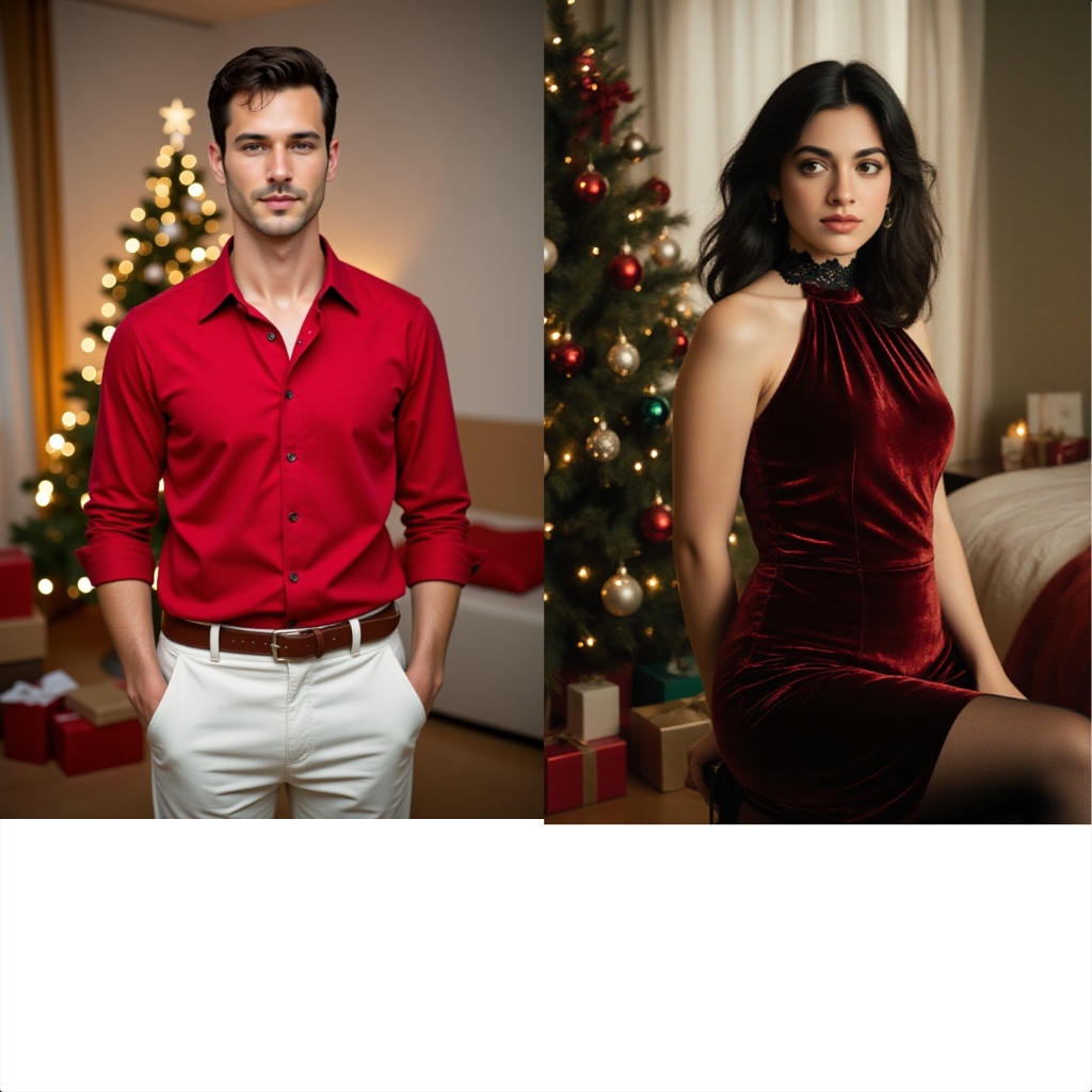 Christmas Couple Figurines image