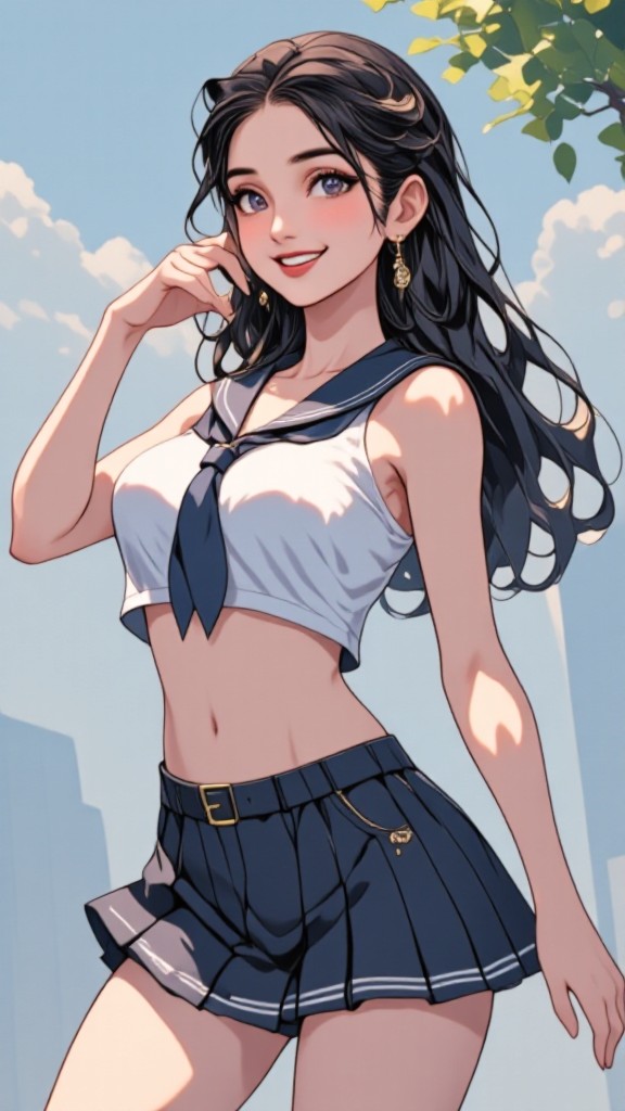 Sailor uniform dancing image