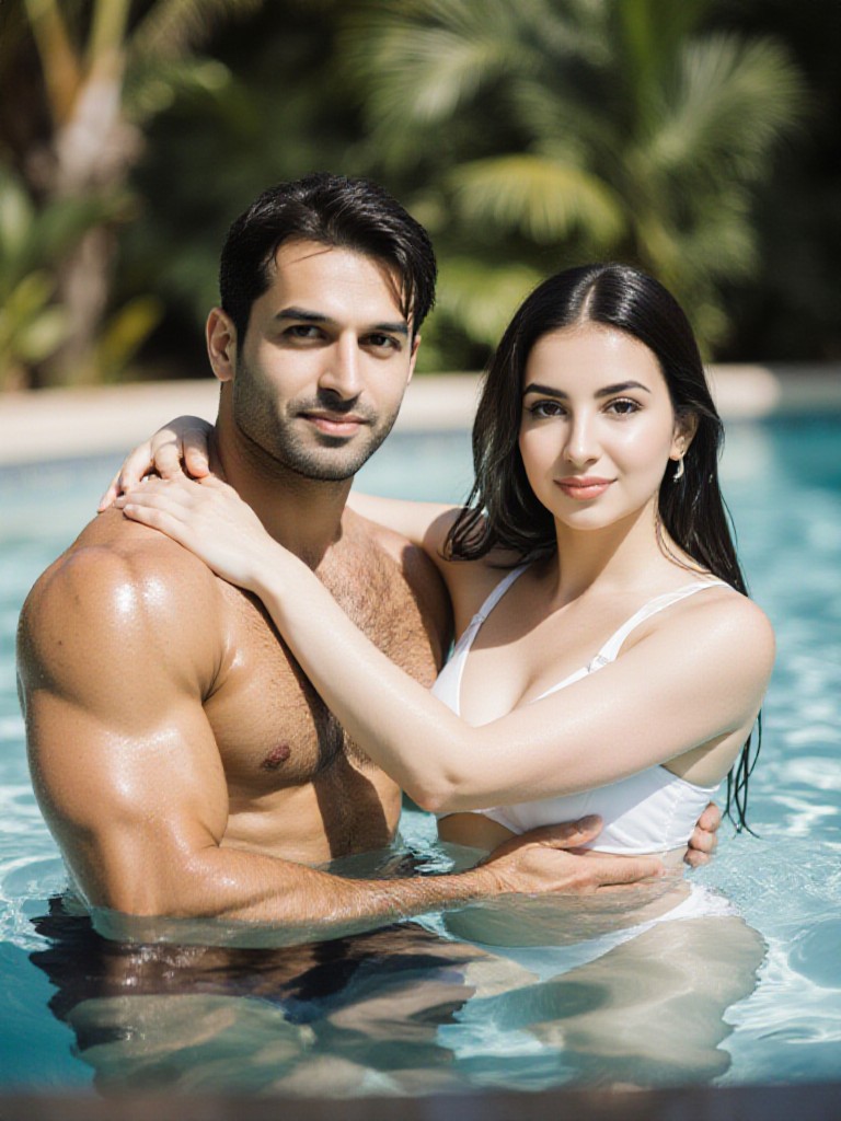 Poolside romance image