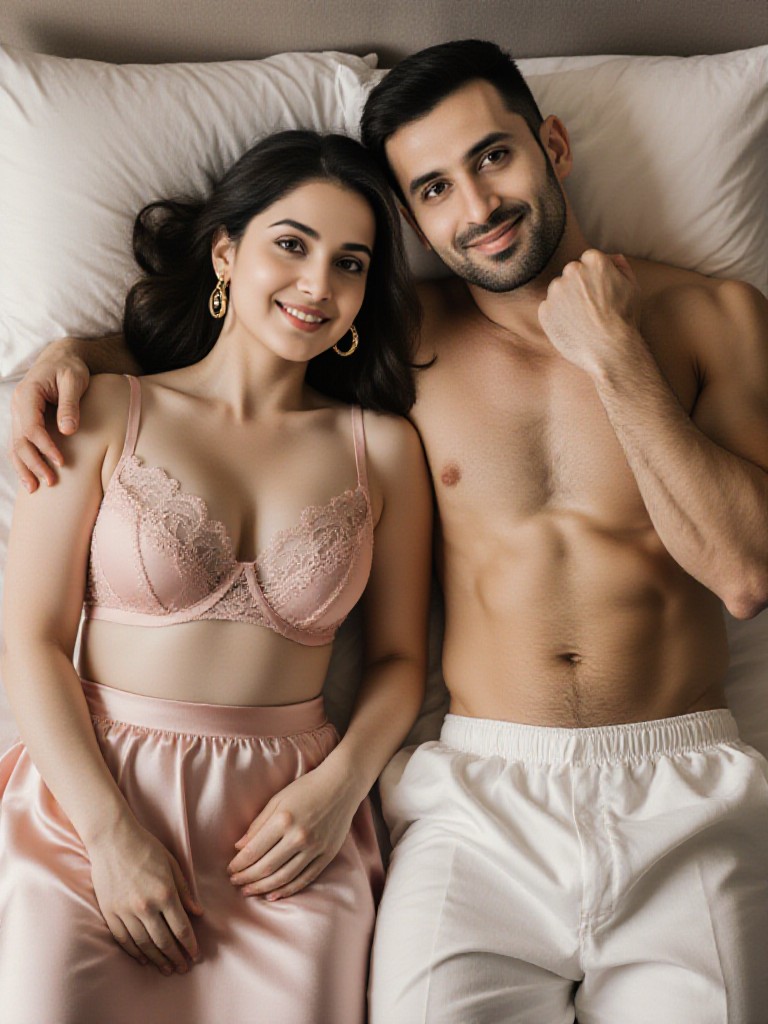 Dancing on the bed image