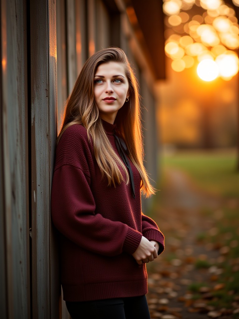 Potrait at sunset image