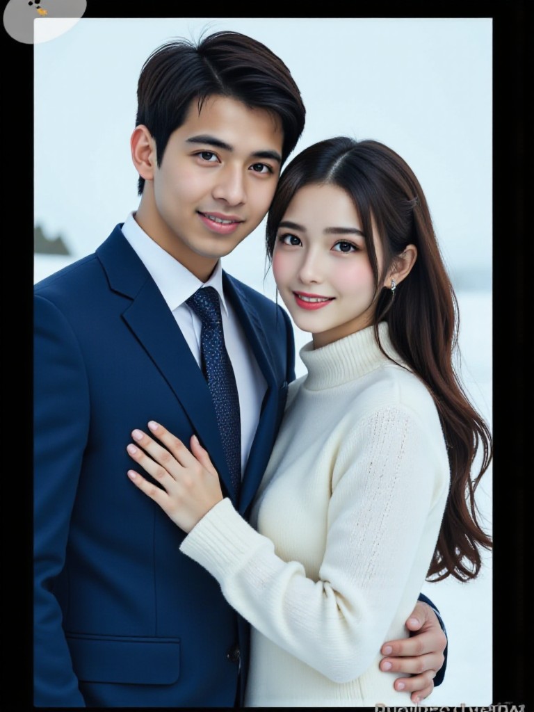 Husband and wife 💙🤍 image