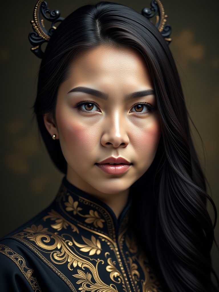 Dark Luxury Black Filigree Art image