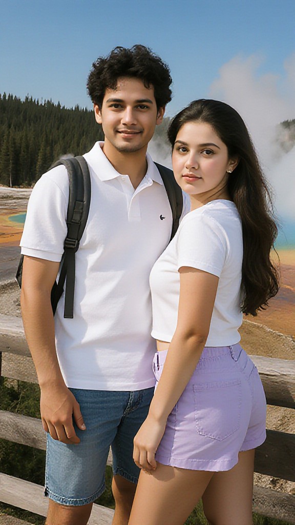 Group photo at the mountaintop - kiss image