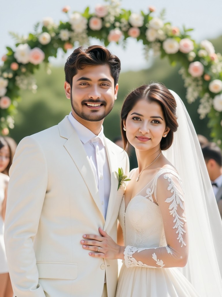 Western-style wedding | hug image