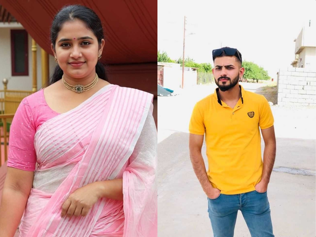 Indian costume transformation & heart effect image