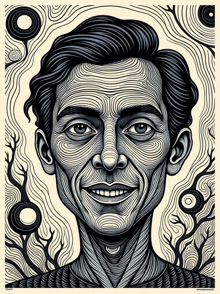 Surreal Linocut image