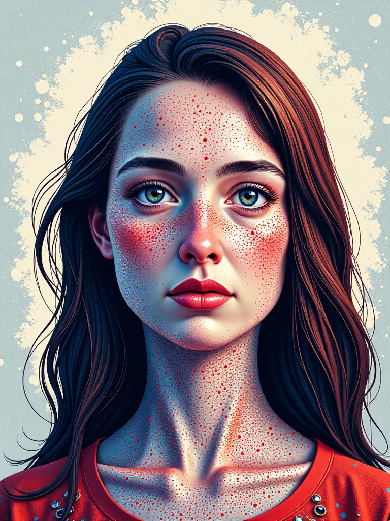 Surreal Fantasy Pointillism image