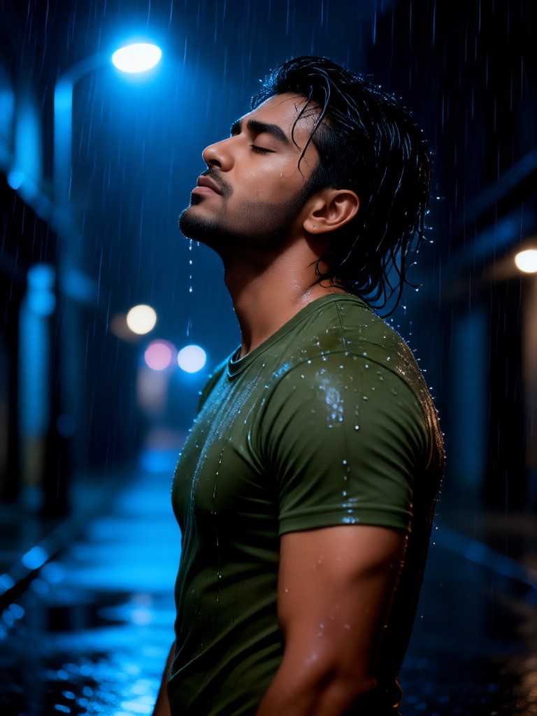 A tender rainy night image