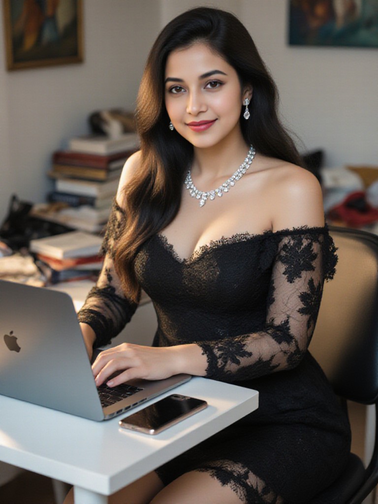 Girl Using a Computer image