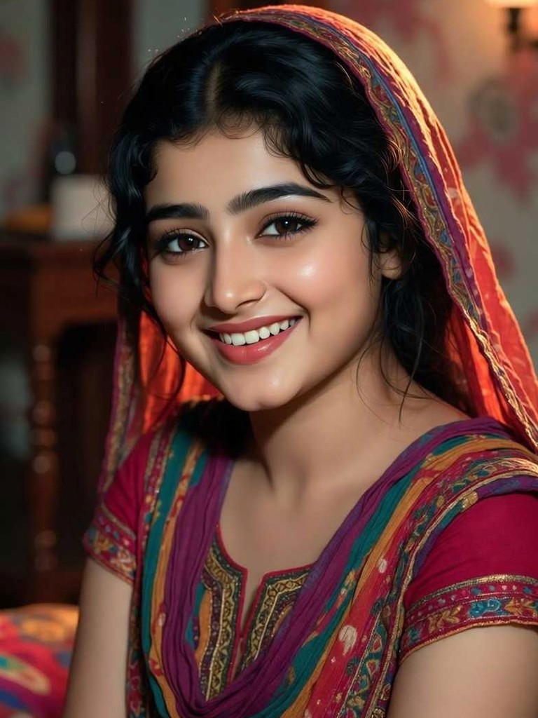 Put the necklace on the girl image