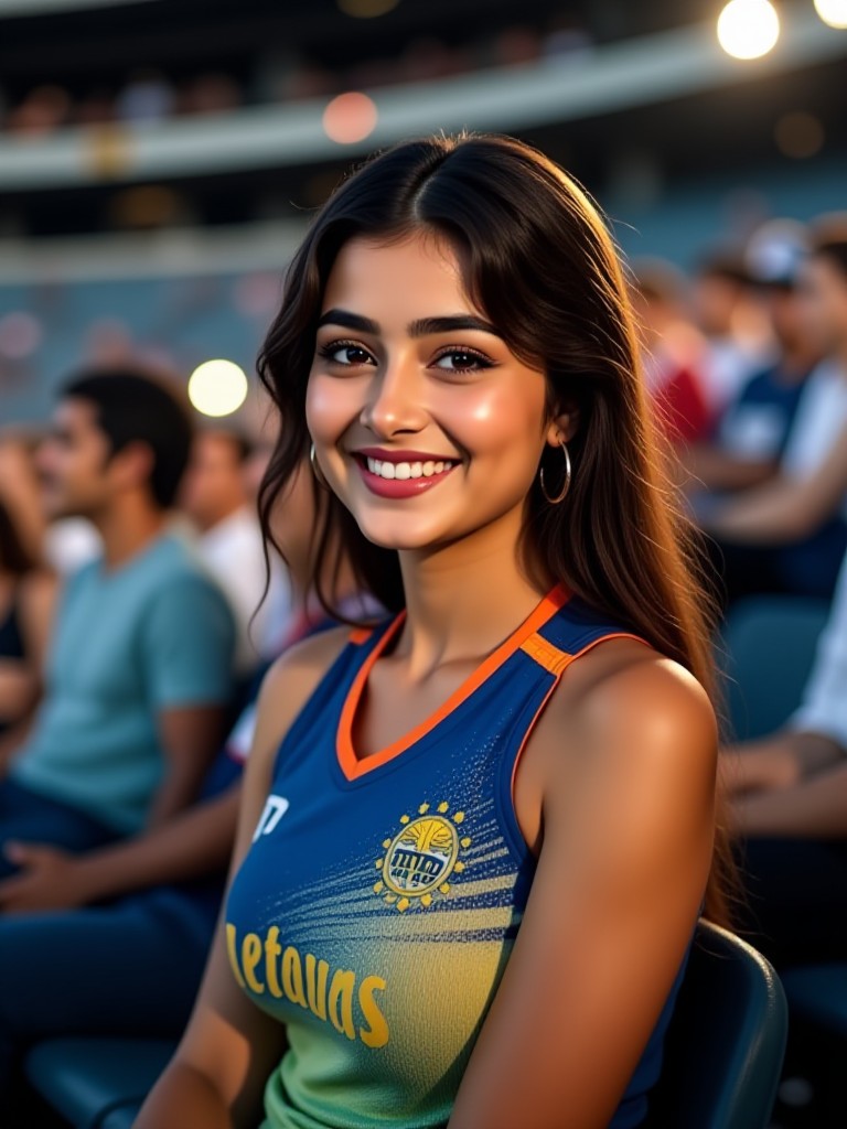 Cheering cricket fans image