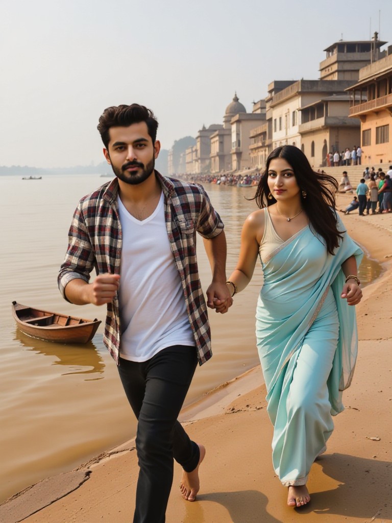 Running along the Ganges image
