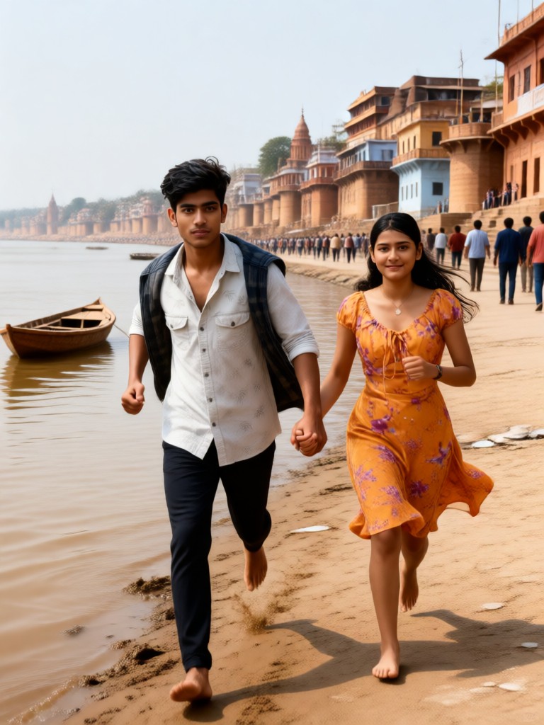 Running along the Ganges image