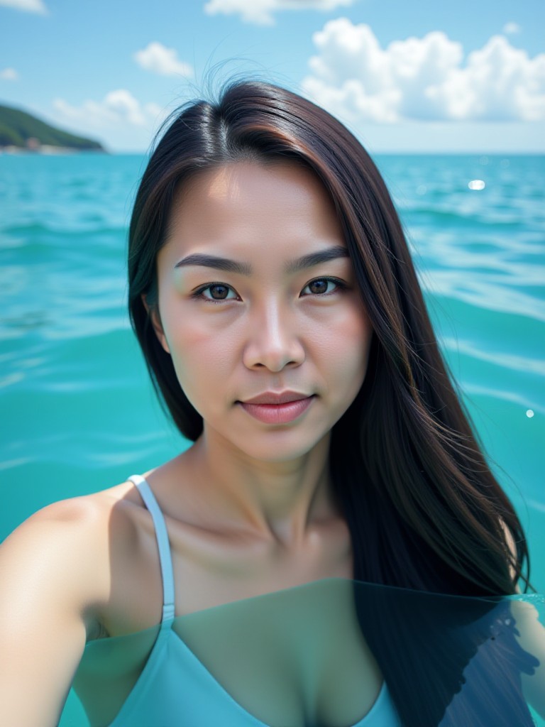 Ultra-realistic shark fin image