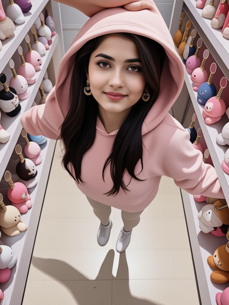 Lifting the pink hoodie image