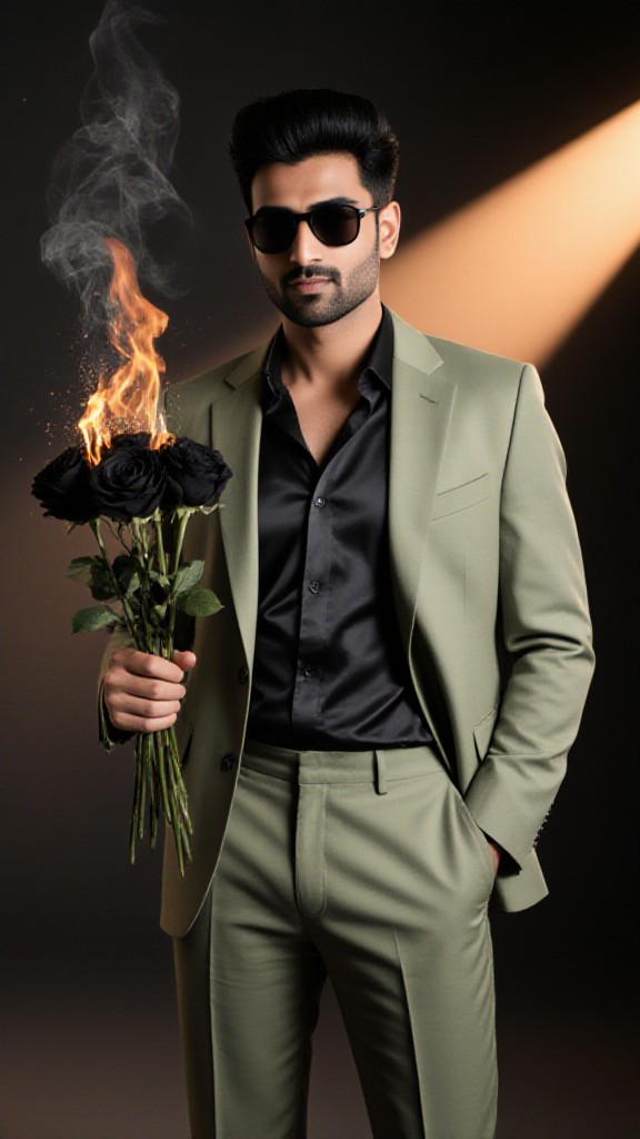 Burning Black Rose image