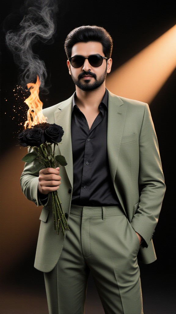 Burning Black Rose image