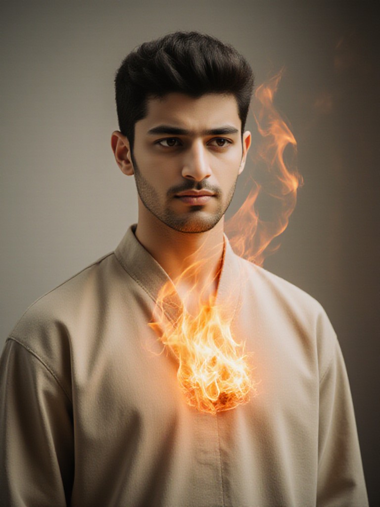 Fire in heart image